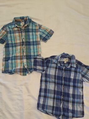 Place Button Up Short Sleeve Shirts Boys 7/8